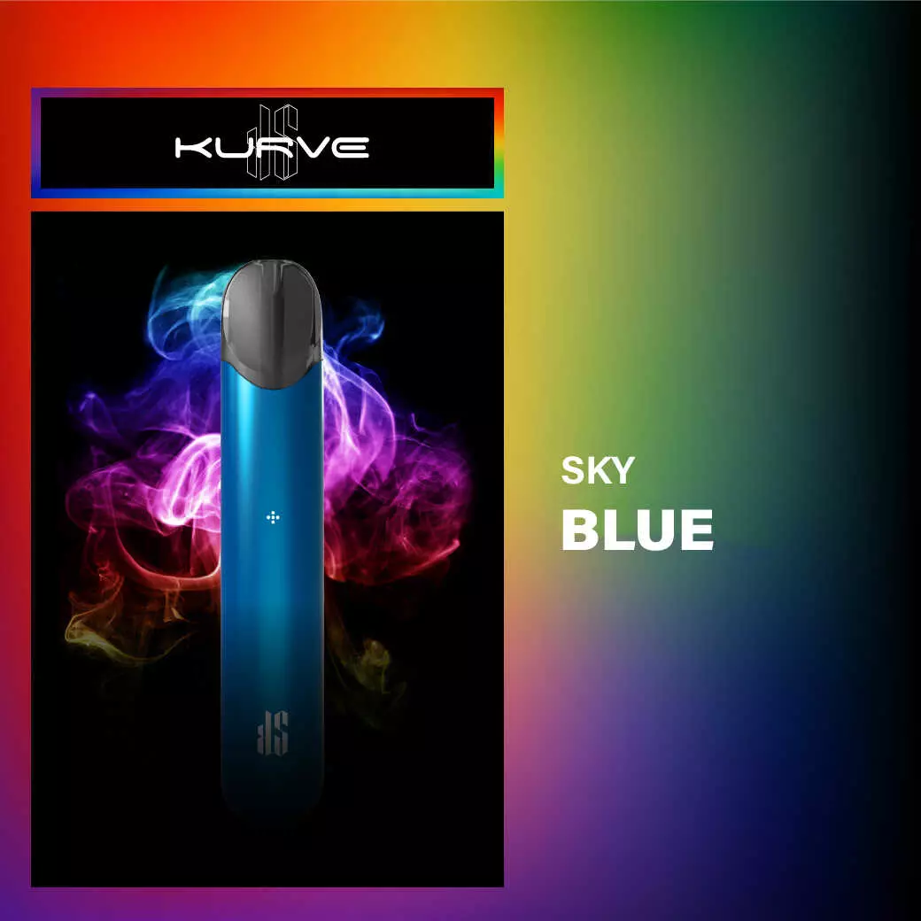 review บุหรี่ไฟฟ้า pod system ช่วย เลิกบุหรี่ ได้แก่ ks kurve pod sky blue
